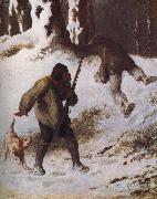 Jean Francois Millet The thief in the snow china oil painting artist